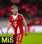 22.10.2025,  Fussball UEFA Championsleague 2025/2026: Vorrunde 3.Spieltag, FC Bayern Mnchen - Club Brgge, in der Allianz-Arena Mnchen. Lennart Karl (FC Bayern Mnchen) nachdenklich 
