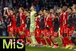 22.10.2025,  Fussball UEFA Championsleague 2025/2026: Vorrunde 3.Spieltag, FC Bayern Mnchen - Club Brgge, in der Allianz-Arena Mnchen. Schlussjubel der Bayernspieler.
