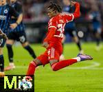 22.10.2025,  Fussball UEFA Championsleague 2025/2026: Vorrunde 3.Spieltag, FC Bayern Mnchen - Club Brgge, in der Allianz-Arena Mnchen. Wisdom Mike (FC Bayern Mnchen) Schuss. 