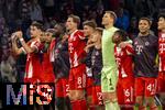 22.10.2025,  Fussball UEFA Championsleague 2025/2026: Vorrunde 3.Spieltag, FC Bayern Mnchen - Club Brgge, in der Allianz-Arena Mnchen. Schlussjubel der Bayernspieler.