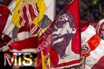 22.10.2025,  Fussball UEFA Championsleague 2025/2026: Vorrunde 3.Spieltag, FC Bayern Mnchen - Club Brgge, in der Allianz-Arena Mnchen. Bayernfans schwenken ihre Fahnen.