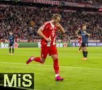22.10.2025,  Fussball UEFA Championsleague 2025/2026: Vorrunde 3.Spieltag, FC Bayern Mnchen - Club Brgge, in der Allianz-Arena Mnchen. Torjubel Harry Kane (FC Bayern Mnchen) 