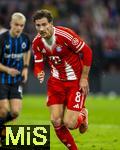 22.10.2025,  Fussball UEFA Championsleague 2025/2026: Vorrunde 3.Spieltag, FC Bayern Mnchen - Club Brgge, in der Allianz-Arena Mnchen. Leon Goretzka (FC Bayern Mnchen) in Aktion 