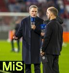 22.10.2025,  Fussball UEFA Championsleague 2025/2026: Vorrunde 3.Spieltag, FC Bayern Mnchen - Club Brgge, in der Allianz-Arena Mnchen. Tobias Schweinsteiger (li) am DAZN-Mikrofon 