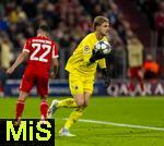 22.10.2025,  Fussball UEFA Championsleague 2025/2026: Vorrunde 3.Spieltag, FC Bayern Mnchen - Club Brgge, in der Allianz-Arena Mnchen. Torwart Nordin Jackers (Club Brgge),  