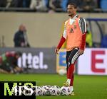 14.11.2025, Fussball WM-Qualifikation Europa 2025/26, 9.Spieltag,  Luxemburg - Deutschland, im Stade de Luxembourg (Croix de Gasperich, Luxemburg), Leroy Sane (Deutschland) beim Aufwrmen.