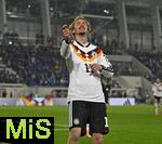 14.11.2025, Fussball WM-Qualifikation Europa 2025/26, 9.Spieltag,  Luxemburg - Deutschland, im Stade de Luxembourg (Croix de Gasperich, Luxemburg), Nick Woltemade (Deutschland), jubelt.