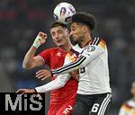 14.11.2025, Fussball WM-Qualifikation Europa 2025/26, 9.Spieltag,  Luxemburg - Deutschland, im Stade de Luxembourg (Croix de Gasperich, Luxemburg), v.l. Marvin Martins (Luxemburg) gegen Kevin Schade (Deutschland) 