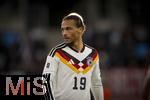 14.11.2025, Fussball WM-Qualifikation Europa 2025/26, 9.Spieltag,  Luxemburg - Deutschland, im Stade de Luxembourg (Croix de Gasperich, Luxemburg), Leroy Sane (Deutschland) nachdenklich 