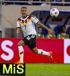 14.11.2025, Fussball WM-Qualifikation Europa 2025/26, 9.Spieltag,  Luxemburg - Deutschland, im Stade de Luxembourg (Croix de Gasperich, Luxemburg), Jamie Leweling (Deutschland) am Ball 