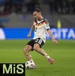 14.11.2025, Fussball WM-Qualifikation Europa 2025/26, 9.Spieltag,  Luxemburg - Deutschland, im Stade de Luxembourg (Croix de Gasperich, Luxemburg), David Raum (Deutschland) am Ball 