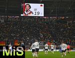 17.11.2025, Fussball WM-Qualifikation Europa 2025/26, 10.Spieltag,  Deutschland - Slowakei, in der Red-Bull-Arena Leipzig (Deutschland). Leroy Sane (Deutschland) auf der Anzeigetafel.