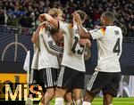 17.11.2025, Fussball WM-Qualifikation Europa 2025/26, 10.Spieltag,  Deutschland - Slowakei, in der Red-Bull-Arena Leipzig (Deutschland). Torjubel Nick Woltemade (Deutschland), Joshua Kimmich (Deutschland), Nico Schlotterbeck (Deutschland), Jonathan Tah (Deutschland) 