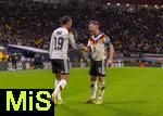 17.11.2025, Fussball WM-Qualifikation Europa 2025/26, 10.Spieltag,  Deutschland - Slowakei, in der Red-Bull-Arena Leipzig (Deutschland). Torjubel v.li: Leroy Sane (Deutschland) und Joshua Kimmich (Deutschland) 