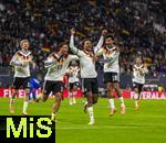 17.11.2025, Fussball WM-Qualifikation Europa 2025/26, 10.Spieltag,  Deutschland - Slowakei, in der Red-Bull-Arena Leipzig (Deutschland). Torjubel v.li: Nick Woltemade (Deutschland), Felix Nmecha (Deutschland), Assan Ouedraogo (Deutschland), Nathaniel Brown (Deutschland). 