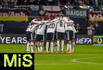 17.11.2025, Fussball WM-Qualifikation Europa 2025/26, 10.Spieltag,  Deutschland - Slowakei, in der Red-Bull-Arena Leipzig (Deutschland). Motivationskreis der Deutschen Spieler vor dem Anpfiff.