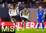 17.11.2025, Fussball WM-Qualifikation Europa 2025/26, 10.Spieltag,  Deutschland - Slowakei, in der Red-Bull-Arena Leipzig (Deutschland). Torjubel Assan Ouedraogo (Deutschland), Felix Nmecha (Deutschland) 