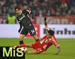 22.11.2025, Fussball Bundesliga 2025/2026, 11.Spieltag, FC Bayern M�nchen - SC Freiburg, in der Allianz-Arena M�nchen,  v.l. Yuito Suzuki (SC Freiburg) gegen Luis Diaz (FC Bayern M�nchen) 


