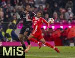 22.11.2025, Fussball Bundesliga 2025/2026, 11.Spieltag, FC Bayern M�nchen - SC Freiburg, in der Allianz-Arena M�nchen, v.li: Jordy Makengo (SC Freiburg) gegen Michael Olise (FC Bayern M�nchen) 