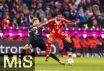 22.11.2025, Fussball Bundesliga 2025/2026, 11.Spieltag, FC Bayern M�nchen - SC Freiburg, in der Allianz-Arena M�nchen, v.li: Philipp Lienhart (SC Freiburg) gegen Michael Olise (FC Bayern M�nchen) 