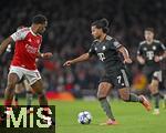 26.11.2025,  Fussball UEFA Championsleague 2025/2026: Vorrunde 5.Spieltag, FC Arsenal - FC Bayern M�nchen, im Emirates-Stadion London (England) Serge Gnabry (FC Bayern M�nchen) 
  

