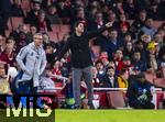 26.11.2025,  Fussball UEFA Championsleague 2025/2026: Vorrunde 5.Spieltag, FC Arsenal - FC Bayern Mnchen, im Emirates-Stadion London (England), Trainer Mikel Arteta (FC Arsenal) in Rage   
