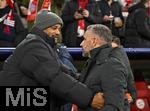 09.12.2025,  Fussball UEFA Championsleague 2025/2026: Vorrunde 6.Spieltag, FC Bayern Mnchen - Sporting Lissabon, in der Allianz-Arena Mnchen. Trainer Vincent Kompany (FC Bayern Mnchen) und Trainer Rui Borges (Lissabon).
  

