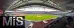 06.01.2026, Fussball 1. Bundesliga 2025/2026, Testspiel: RB Salzburg - FC Bayern M�nchen, in der Red Bull Arena Salzburg. Stadion�bersicht, Totale, �bersicht, Vogelperspektive, Innenansicht,  von den Pressepl�tzen aus. Panorama-Aufnahme