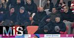 11.01.2026, Fussball Bundesliga 2025/2026, 16.Spieltag, FC Bayern M�nchen - VfL Wolfsburg, in der Allianz-Arena M�nchen,  
Ehren-Pr�sident Uli Hoene� (FC Bayern M�nchen, Hoeness) Ex-Vorstandsvorsitzender Karl-Heinz Rummenigge (FC Bayern M�nchen) neben Sportvorstand Max Eberl (Bayern M�nchen) und Vorstandsvorsitzender Jan-Christian Dreesen (FC Bayern M�nchen) untere Reihe Pr�sident Herbert Hainer (FC Bayern) 

