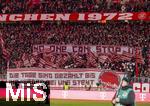 11.01.2026, Fussball Bundesliga 2025/2026, 16.Spieltag, FC Bayern M�nchen - VfL Wolfsburg, in der Allianz-Arena M�nchen,  Bayernfans in der S�dkurve mit Plakat: No one can stop us! (Keiner kann uns Aufhalten)


