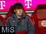 11.01.2026, Fussball Bundesliga 2025/2026, 16.Spieltag, FC Bayern M�nchen - VfL Wolfsburg, in der Allianz-Arena M�nchen, Ersatzbank, David Santos Daiber (Bayern M�nchen) 