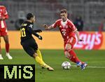 21.01.2026,  Fussball UEFA Championsleague 2025/2026: Vorrunde 7.Spieltag, FC Bayern M�nchen - Union Saint-Gilloise, in der Allianz-Arena M�nchen. v.l. Anouar Ait El Hadj (Union Saint-Gilloise) gegen Joshua Kimmich (FC Bayern M�nchen) 
  


