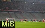 21.01.2026,  Fussball UEFA Championsleague 2025/2026: Vorrunde 7.Spieltag, FC Bayern M�nchen - Union Saint-Gilloise, in der Allianz-Arena M�nchen. Leere S�dkurve , davor die Spielszene
  

