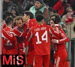 21.01.2026,  Fussball UEFA Championsleague 2025/2026: Vorrunde 7.Spieltag, FC Bayern M�nchen - Union Saint-Gilloise, in der Allianz-Arena M�nchen. Torjubel der Bayern 
  

