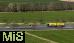 03.04.2025,  Autobahn 96 Kammlach im Unterallg�u, A96, LKW der Logistikfirma DACHSER auf der Strecke.