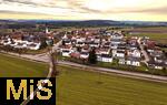 03.04.2025,  Oberauerbach im Unterallg�u,  Luftbild von oben, mit der Bundesstrasse B18 von M�nchen nach Memmingen.