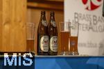 29.01.2026, Bad W�rishofen im Unterallg�u, Bierflaschen stehen zum probieren bereit.  Wei�-Storch Weizenbier von der Storchenbrauerei Pfaffenhausen im Unterallg�u.