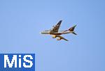 10.05.2025, M�nchen, Bayern. Am Himmel �ber der Landeshauptstadt fliegt eine Maschine der EMIRATES, eine Airbus A380, das vierstrahliges Gro�raum-Langstreckenflugzeug f�r �berseefl�ge.
