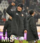 31.01.2026, Fussball 1. Bundesliga 2025/2026, 20.Spieltag, FC Augsburg - FC St. Pauli, in der WWK-Arena Augsburg. Michael Gregoritsch (Augsburg) freut sich nach dem Spiel
 

