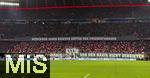 08.02.2026, Fussball Bundesliga 2025/2026, 21.Spieltag, FC Bayern M�nchen - TSG 1899 Hoffenheim, in der Allianz-Arena M�nchen,   Choreografie gegen das Vegessen , 


