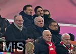 08.02.2026, Fussball Bundesliga 2025/2026, 21.Spieltag, FC Bayern M�nchen - TSG 1899 Hoffenheim, in der Allianz-Arena M�nchen,   Trainer Julian Nagelsmann (Deutschland) �ber Ex-Vorstandsvorsitzender Karl-Heinz Rummenigge (FC Bayern M�nchen) und Ehren-Pr�sident Uli Hoene� (FC Bayern M�nchen, Hoeness) und Sportvorstand Max Eberl (Bayern M�nchen) 


