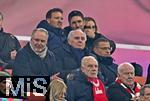 08.02.2026, Fussball Bundesliga 2025/2026, 21.Spieltag, FC Bayern M�nchen - TSG 1899 Hoffenheim, in der Allianz-Arena M�nchen,   Trainer Julian Nagelsmann (Deutschland) �ber Ex-Vorstandsvorsitzender Karl-Heinz Rummenigge (FC Bayern M�nchen) und Ehren-Pr�sident Uli Hoene� (FC Bayern M�nchen, Hoeness) und Sportvorstand Max Eberl (Bayern M�nchen) 


