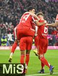 08.02.2026, Fussball Bundesliga 2025/2026, 21.Spieltag, FC Bayern M�nchen - TSG 1899 Hoffenheim, in der Allianz-Arena M�nchen,   Luis Diaz (FC Bayern M�nchen) jubelt.


