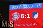 08.02.2026, Fussball Bundesliga 2025/2026, 21.Spieltag, FC Bayern M�nchen - TSG 1899 Hoffenheim, in der Allianz-Arena M�nchen,   Nach 90 Minuten stehts 5:1


