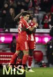 08.02.2026, Fussball Bundesliga 2025/2026, 21.Spieltag, FC Bayern M�nchen - TSG 1899 Hoffenheim, in der Allianz-Arena M�nchen, v.li: Luis Diaz (FC Bayern M�nchen), Dayot Upamecano (FC Bayern M�nchen) Torjubel 
