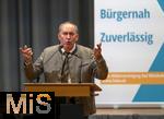 09.02.2026, Bad W�rishofen im Unterallg�u, Parteiveranstaltung zur Kommunalwahl 2026, Freie W�hler laden ein in den Kursaal. Zu Gast ist Hubert Aiwanger (Stellvertretender bayerischer Ministerpr�sident, Staatsminister f�r Wirtschaft, Landesentwicklung und Energie, Bundes- und bayerischer Landesvorsitzender der Freien W�hler) hier am Rednerpult.