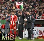 11.02.2026, Fussball DFB-Pokal 2025/2026, Viertelfinale, FC Bayern M�nchen - RB Leipzig, in der Allianz-Arena M�nchen. Leon Goretzka (FC Bayern M�nchen) wird eingewechselt.


