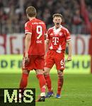11.02.2026, Fussball DFB-Pokal 2025/2026, Viertelfinale, FC Bayern M�nchen - RB Leipzig, in der Allianz-Arena M�nchen. v.l. Harry Kane (FC Bayern M�nchen) und Joshua Kimmich (FC Bayern M�nchen) jubeln


