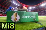11.02.2026, Fussball DFB-Pokal 2025/2026, Viertelfinale, FC Bayern München - RB Leipzig, in der Allianz-Arena München. TV-Kamera am Spielfeldrand 
