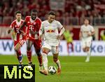 11.02.2026, Fussball DFB-Pokal 2025/2026, Viertelfinale, FC Bayern München - RB Leipzig, in der Allianz-Arena München. Dayot Upamecano (FC Bayern München) gegen Antonio Nusa (RB Leipzig) 